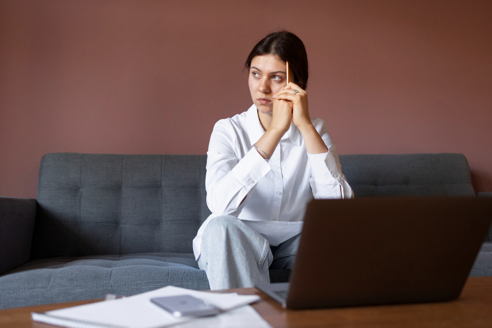 front-view-woman-sitting-couch